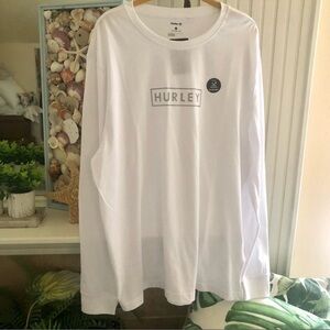 NWT Hurley LS White Outdoor Athletic Surf Shirt